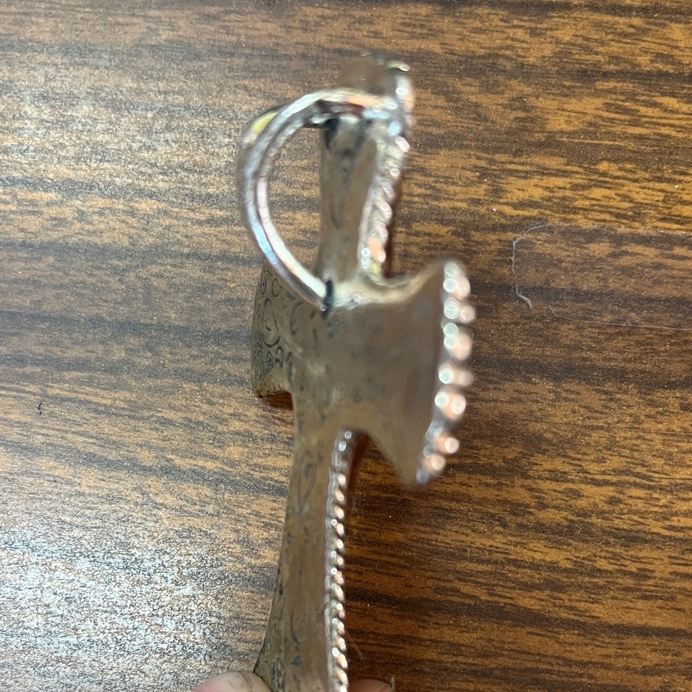 Montana Silversmiths Cowhide Rhinestone Cross Pendant - Picture 3 of 3